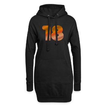 geburtstagsgeschenk 18, bege töne - Hoodie-Kleid - Schwarz - Vorne