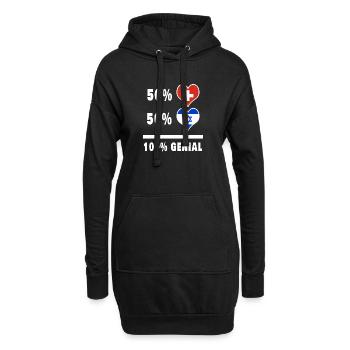 Israël et Suisse 100% Awesome Flag - Sweat-shirt à capuche long Femme - noir - Devant