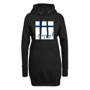 DRAPEAU FINLANDAIS - SIGNE HEUREUX - Sweat-shirt à capuche long Femme - noir - Devant