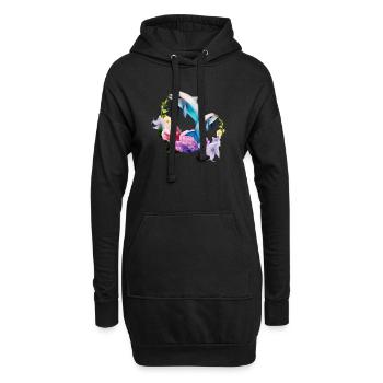 Delfine Die entzückendsten Kreaturen des Meeres - Hoodie-Kleid - Schwarz - Vorne