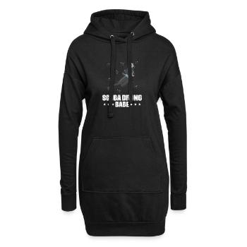 Design de plongée sous-marine - Sweat-shirt à capuche long Femme - noir - Devant
