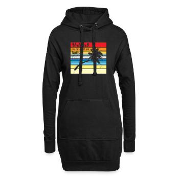 Urlaub wa ma jetzt liaba - Urlaub wäre mir lieber - Hoodie-Kleid - Schwarz - Vorne