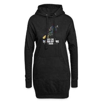 Design de plongée sous-marine - Sweat-shirt à capuche long Femme - noir - Devant
