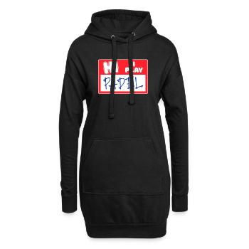 Spieler Turnier Statement Padel Padelspiel Tennis - Hoodie-Kleid - Schwarz - Vorne