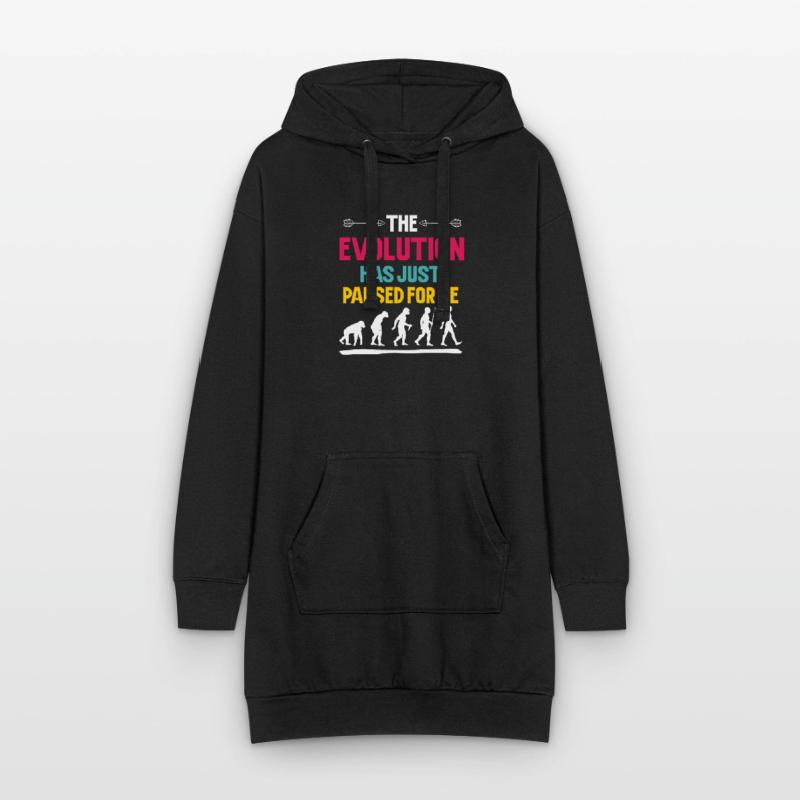 L'évolution s'est simplement arrêtée pour moi Sweat-shirt à capuche long Femme