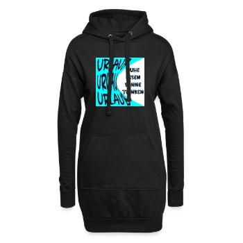 URLAUB - SONNE - RUHE - SOMMERFERIEN - ESSEN - Hoodie-Kleid - Schwarz - Vorne