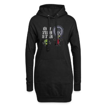 Trainer Padelteam Schläger Padel Statement Bälle - Hoodie-Kleid - Schwarz - Vorne