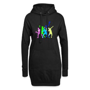 Tournoi d’entraînement des joueurs du club de padel Équipe de padel - Sweat-shirt à capuche long Femme - noir - Devant