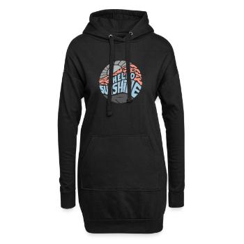 Bonjour Sunshine! Été, soleil, vacances - Sweat-shirt à capuche long Femme - noir - Devant