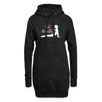 Idée cadeau de yoga - Namaste - Sweat-shirt à capuche long Femme - noir - Devant