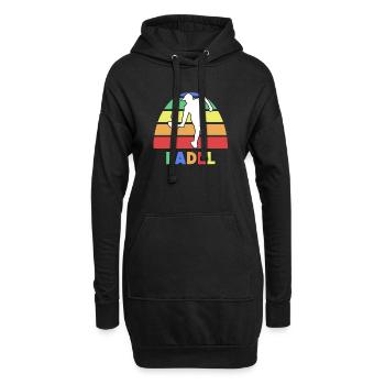 Padelspiel Padel-Tennis Spieler Spruch Training - Hoodie-Kleid - Schwarz - Vorne