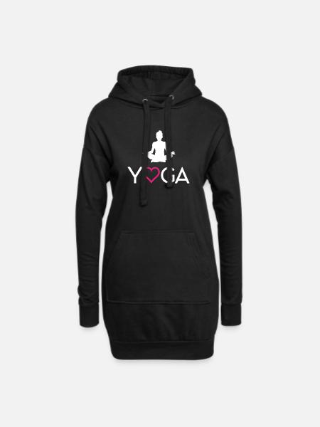 Yoga - Sweat-shirt à capuche long Femme - noir