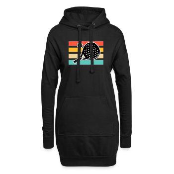 Padel Tennis Rétro Vintage - Sweat-shirt à capuche long Femme - noir - Devant