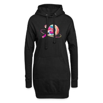Padel Tennis Coloré - Sweat-shirt à capuche long Femme - noir - Devant