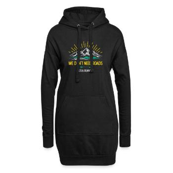 Nous n’avons pas besoin de routes. Ultra Runners - Sweat-shirt à capuche long Femme - noir - Devant