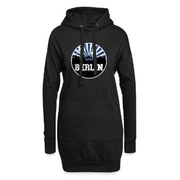 Berlin Skyline Blue Hour - Sweat-shirt à capuche long Femme - noir - Devant