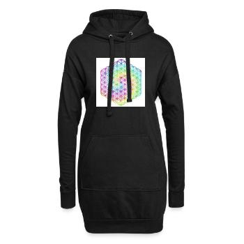Fleur de Vie - 5ème Dimension - Mandala - amour - Sweat-shirt à capuche long Femme - noir - Devant