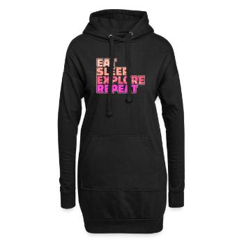 Déclaration de randonnée alpiniste - Sweat-shirt à capuche long Femme - noir - Devant