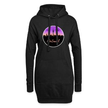 Dortmund Fine Skyline - Sweat-shirt à capuche long Femme - noir - Devant