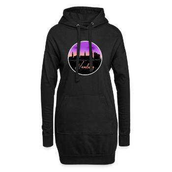 Hamburg Fine Skyline - Hoodie-Kleid - Schwarz - Vorne