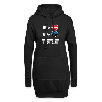 Estonie et Danemark 100% drapeau de génie - Sweat-shirt à capuche long Femme - noir - Devant