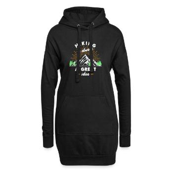 Gletscher Berge Wandern Statement Wanderer Natur - Hoodie-Kleid - Schwarz - Vorne