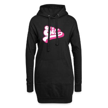 Six 6e anniversaire pour les filles de 6 ans - Sweat-shirt à capuche long Femme - noir - Devant