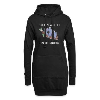 Lustiger Spruch lustige Sprüche - Hoodie-Kleid - Schwarz - Vorne