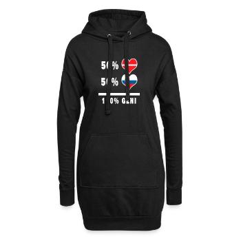 Slovénie et Danemark 100% drapeau de génie - Sweat-shirt à capuche long Femme - noir - Devant