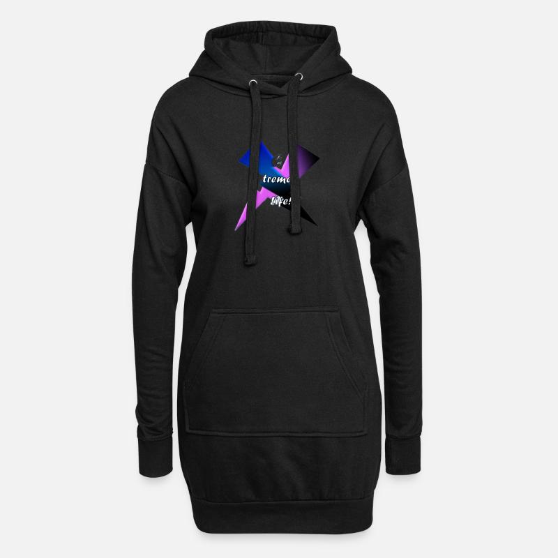 EXTREMES LEBEN - Hoodie-Kleid - Schwarz