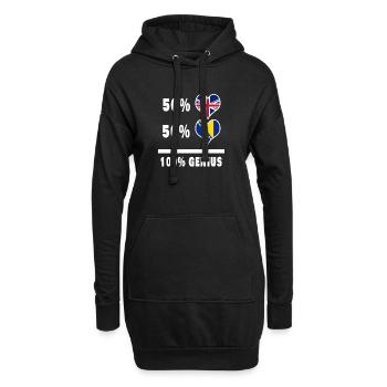 Bosnie et Grande-Bretagne 100% Genius Flag - Sweat-shirt à capuche long Femme - noir - Devant