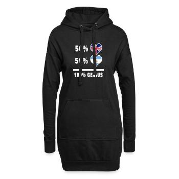 Argentine et Grande-Bretagne 100% Genius Flag - Sweat-shirt à capuche long Femme - noir - Devant