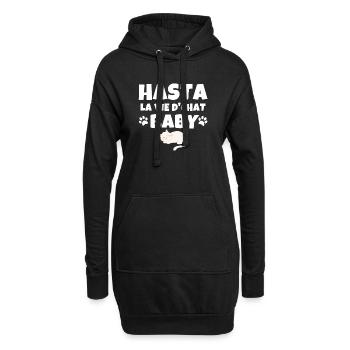 chat, amoureux des chats, chat humour - Sweat-shirt à capuche long Femme - noir - Devant