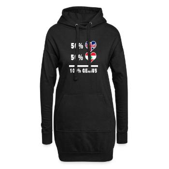 Liban et Grande-Bretagne 100% Genius Flag - Sweat-shirt à capuche long Femme - noir - Devant