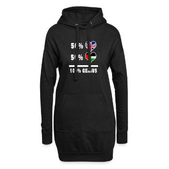 Palestine et Grande-Bretagne 100% Genius Flag - Sweat-shirt à capuche long Femme - noir - Devant