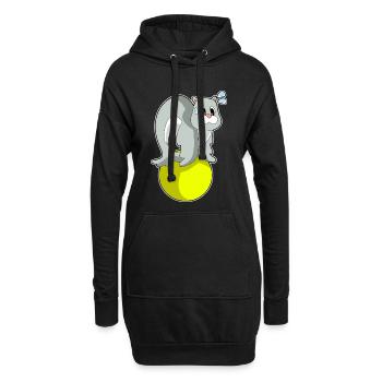 Seehund Workout Gymnastik Fitness - Hoodie-Kleid - Schwarz - Vorne