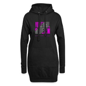 Volleyball Königin - Hoodie-Kleid - Schwarz - Vorne