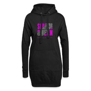 Reine des surfeurs - Sweat-shirt à capuche long Femme - noir - Devant
