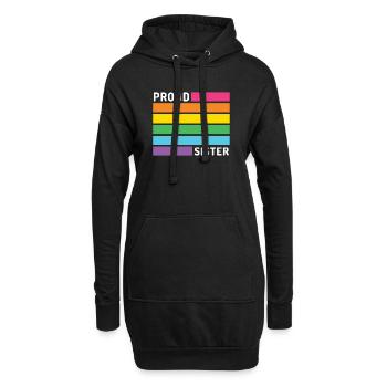 Pride Month LGBT - Proud Sister - Hoodie Dress - black - Front