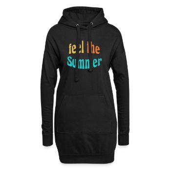 Feel the Summer - Hoodie-Kleid - Schwarz - Vorne