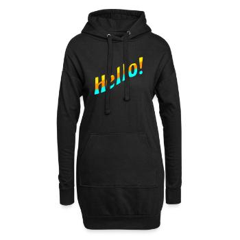 Bonjour! - Sweat-shirt à capuche long Femme - noir - Devant