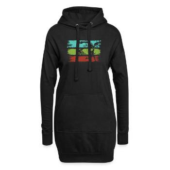 Rayures de triathlon Athletic Motion - Sweat-shirt à capuche long Femme - noir - Devant