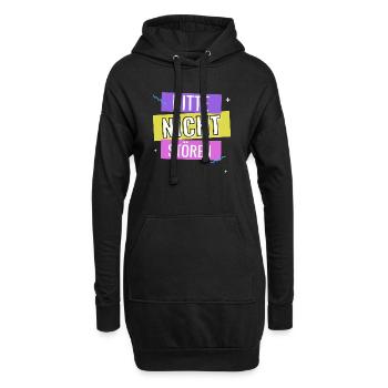 Bitte Nicht Stören - Hoodie-Kleid - Schwarz - Vorne