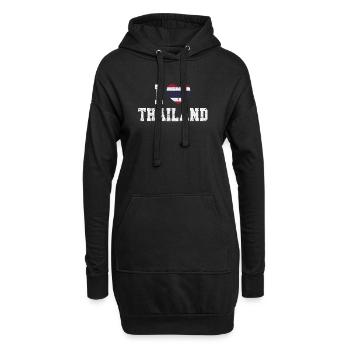 Thaïlande - Sweat-shirt à capuche long Femme - noir - Devant