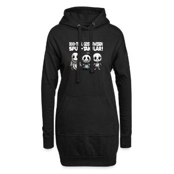 Geisterwesen Spruch Halloween Design - Hoodie-Kleid - Schwarz - Vorne