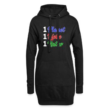 Natur Erde Umwelt Umweltfreundlich Statement - Hoodie-Kleid - Schwarz - Vorne