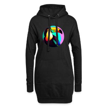 Toucan - Sweat-shirt à capuche long Femme - noir - Devant