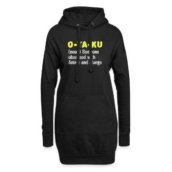 Manga Comic Anime Déclaration Japonaise Otaku - Sweat-shirt à capuche long Femme - noir - Devant