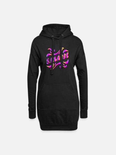 5. Klasse - SCHULWECHSEL - Hoodie-Kleid - Schwarz