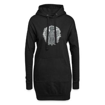 Duck totem - Hoodie Dress - black - Front